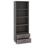 ZNTS Highboard HAMAR Light Grey 60x35x180 cm Solid Wood Pine 340491