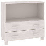 ZNTS Sideboard HAMAR White 85x35x80 cm Solid Wood Pine 340497
