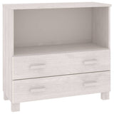 ZNTS Sideboard HAMAR White 85x35x80 cm Solid Wood Pine 340497