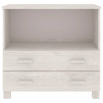 ZNTS Sideboard HAMAR White 85x35x80 cm Solid Wood Pine 340497