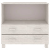 ZNTS Sideboard HAMAR White 85x35x80 cm Solid Wood Pine 340497