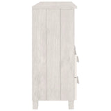 ZNTS Sideboard HAMAR White 85x35x80 cm Solid Wood Pine 340497
