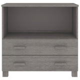 ZNTS Sideboard HAMAR Light Grey 85x35x80 cm Solid Wood Pine 340499