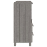 ZNTS Sideboard HAMAR Light Grey 85x35x80 cm Solid Wood Pine 340499