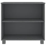 ZNTS Sideboard HAMAR Dark Grey 85x35x80 cm Solid Wood Pine 340502