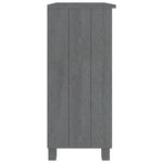 ZNTS Sideboard HAMAR Dark Grey 85x35x80 cm Solid Wood Pine 340502