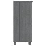 ZNTS Sideboard HAMAR Dark Grey 85x35x80 cm Solid Wood Pine 340502
