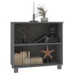 ZNTS Sideboard HAMAR Dark Grey 85x35x80 cm Solid Wood Pine 340502