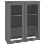 ZNTS Top for Highboard HAMAR Dark Grey 85x35x100cm Solid Wood Pine 340506