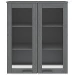 ZNTS Top for Highboard HAMAR Dark Grey 85x35x100cm Solid Wood Pine 340506