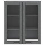 ZNTS Top for Highboard HAMAR Dark Grey 85x35x100cm Solid Wood Pine 340506