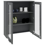 ZNTS Top for Highboard HAMAR Dark Grey 85x35x100cm Solid Wood Pine 340506