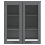 ZNTS Top for Highboard HAMAR Dark Grey 85x35x100cm Solid Wood Pine 340506
