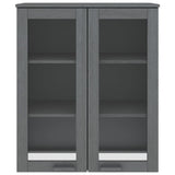 ZNTS Top for Highboard HAMAR Dark Grey 85x35x100cm Solid Wood Pine 340506