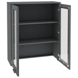 ZNTS Top for Highboard HAMAR Dark Grey 85x35x100cm Solid Wood Pine 340506