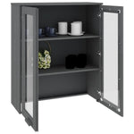 ZNTS Top for Highboard HAMAR Dark Grey 85x35x100cm Solid Wood Pine 340506