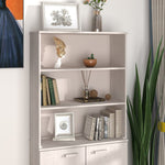 ZNTS Top for Highboard HAMAR White 85x35x100 cm Solid Wood Pine 340509