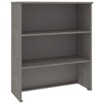 ZNTS Top for Highboard HAMAR Light Grey 85x35x100cm Solid Wood Pine 340511