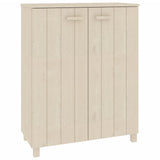 ZNTS Shoe Cabinet HAMAR Honey Brown 85x40x108 cm Solid Wood Pine 340516