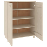 ZNTS Shoe Cabinet HAMAR Honey Brown 85x40x108 cm Solid Wood Pine 340516