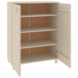 ZNTS Shoe Cabinet HAMAR Honey Brown 85x40x108 cm Solid Wood Pine 340516