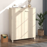 ZNTS Shoe Cabinet HAMAR Honey Brown 85x40x108 cm Solid Wood Pine 340516