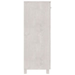 ZNTS Shoe Cabinet HAMAR White 85x40x108 cm Solid Wood Pine 340517