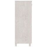 ZNTS Shoe Cabinet HAMAR White 85x40x108 cm Solid Wood Pine 340517