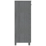 ZNTS Shoe Cabinet HAMAR Dark Grey 85x40x108 cm Solid Wood Pine 340518