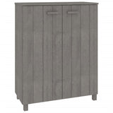 ZNTS Shoe Cabinet HAMAR Light Grey 85x40x108 cm Solid Wood Pine 340519
