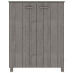 ZNTS Shoe Cabinet HAMAR Light Grey 85x40x108 cm Solid Wood Pine 340519