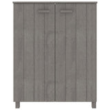 ZNTS Shoe Cabinet HAMAR Light Grey 85x40x108 cm Solid Wood Pine 340519