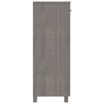 ZNTS Shoe Cabinet HAMAR Light Grey 85x40x108 cm Solid Wood Pine 340519