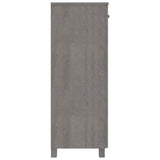 ZNTS Shoe Cabinet HAMAR Light Grey 85x40x108 cm Solid Wood Pine 340519