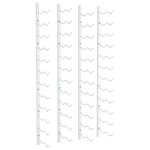 ZNTS Wall Mounted Wine Rack for 24 Bottles 2 pcs White Iron 340885