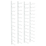 ZNTS Wall Mounted Wine Rack for 24 Bottles 2 pcs White Iron 340885