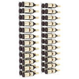 ZNTS Wall Mounted Wine Rack for 24 Bottles 2 pcs White Iron 340885