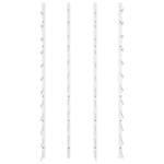 ZNTS Wall Mounted Wine Rack for 24 Bottles 2 pcs White Iron 340885