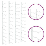 ZNTS Wall Mounted Wine Rack for 24 Bottles 2 pcs White Iron 340885