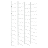 ZNTS Wall Mounted Wine Rack for 36 Bottles 2 pcs White Iron 340889