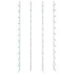 ZNTS Wall Mounted Wine Rack for 36 Bottles 2 pcs White Iron 340889
