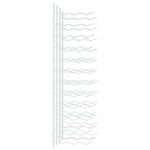 ZNTS Wall Mounted Wine Rack for 36 Bottles 2 pcs White Iron 340889
