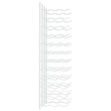 ZNTS Wall Mounted Wine Rack for 36 Bottles 2 pcs White Iron 340889