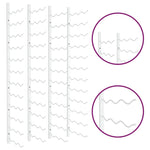 ZNTS Wall Mounted Wine Rack for 36 Bottles 2 pcs White Iron 340889