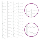 ZNTS Wall Mounted Wine Rack for 36 Bottles 2 pcs White Iron 340889