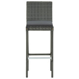 ZNTS 5 Piece Garden Bar Set with Cushions Poly Rattan Grey 3095439