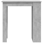 ZNTS Bar Table with Storage Rack Concrete Grey 102x50x103.5 cm 809471
