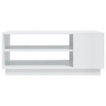 ZNTS Coffee Table High Gloss White 102x55x43 cm Engineered Wood 810286