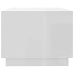 ZNTS Coffee Table High Gloss White 102x55x43 cm Engineered Wood 810286