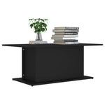 ZNTS Coffee Table Black 102x55.5x40 cm Engineered Wood 810308